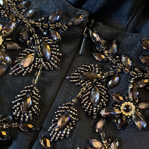 Lucci Lu Size 14 Sequined full length gown. Wedding/Special Occasion. Navy - Picture 14 of 16